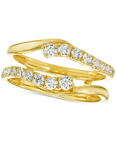 Macy's Diamond Asymmetrical Enhancer Ring Guard (1/2 Ct. T.w.) In 14k Gold In Yellow Gold