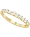 Macy's Diamond Baguette Double Row Band (1/4 Ct. T.w.) In 14k Gold In Yellow Gold