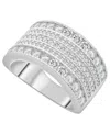 Macy's Diamond Band Multi-row Statement Ring (2 Ct. T.w.) In 14k White Gold In Metallic