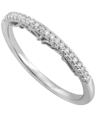 Macy's Diamond Band Ring (1/10 Ct. T.w.) In 14k White Gold In Metallic