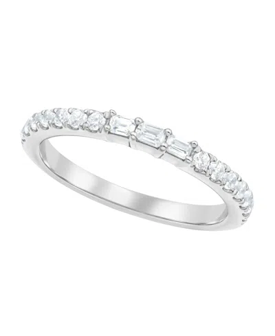Macy's Diamond Band Ring (1/2 Ct. T.w.) In 14k White Gold In Metallic