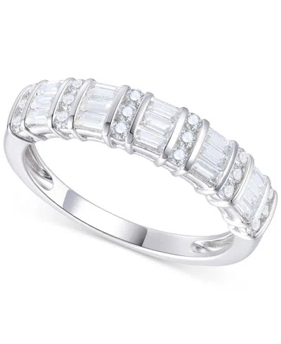 Macy's Diamond Band Ring (1/2 Ct. T.w.) In 14k White Or Yellow Gold In White Gold