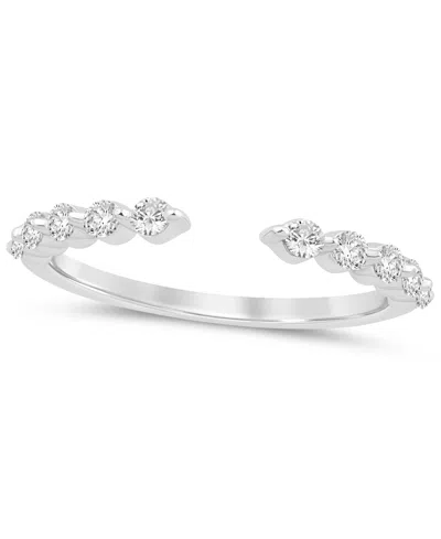 Macy's Diamond Band Ring (1/3 Ct. T.w.) In 14k White Gold In Silver