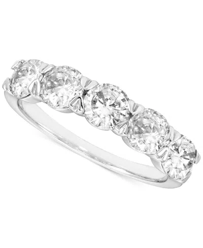 Macy's Diamond Band Ring (2 Ct. T.w.) In 14k White Gold In Silver