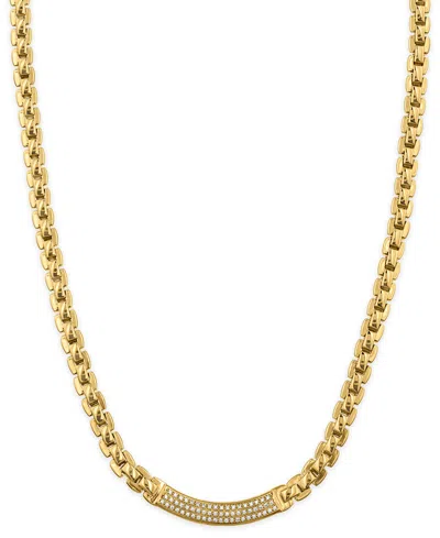 Macy's Diamond Bar Box Chain Necklace (1/3 Ct. T.w.) In 14k Gold Over Sterling Silver
