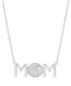 MACY'S DIAMOND BASKETBALL MOM PENDANT NECKLACE (1/20 CT. T.W.) IN STERLING SILVER OR 14K GOLD-PLATED STERLI