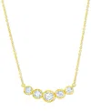 Macy's Diamond Bezel Graduated Bar Necklace (1-1/5 Ct. T.w.) In 14k White Or Yellow Gold, 16" + 2" Extender In Yellow Gold