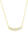 Macy's Diamond Bezel Graduated Curved Bar Collar Necklace (3/4 Ct. T.w.) In 14k White Or Yellow Gold In Yellow Gold