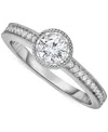 Macy's Diamond Bezel Milgrain Engagement Ring (5/8 Ct. T.w.) In 14k White Gold In White Gold