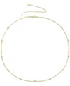 Macy's Diamond Bezel Necklace (1/10 Ct. T.w.) In Sterling Silver, 14k Gold-plated Sterling Silver Or 14k Ro In Gold-plated Sterling Silver