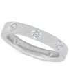 Macy's Diamond Bezel-set Polished Band (3/4 Ct. T.w.) In 14k Gold In White Gold