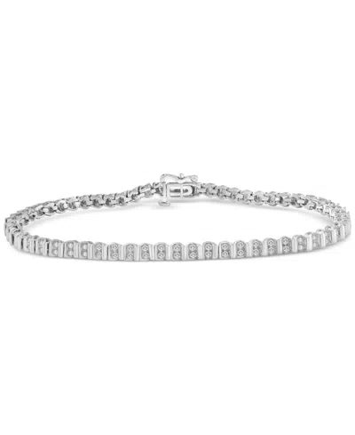 Macy's Diamond Bracelet (1-1/10 Ct. T.w.) In 14k White Or Yellow Gold In Metallic