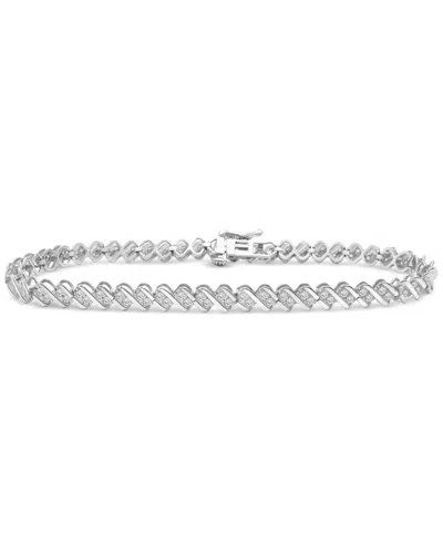 Macy's Diamond Bracelet (1 Ct. T.w.) In 10k White Gold, Created For