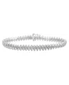 Macy's Diamond Bracelet (1 Ct.t.w.) In Sterling Silver In Gray