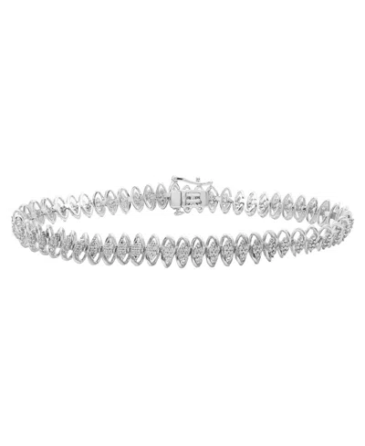 Macy's Diamond Bracelet (1 Ct.t.w.) In Sterling Silver In Gray