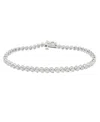 Macy's Diamond Tennis Bracelet (1 Ct. T.w.) In 10k White Gold In Metallic