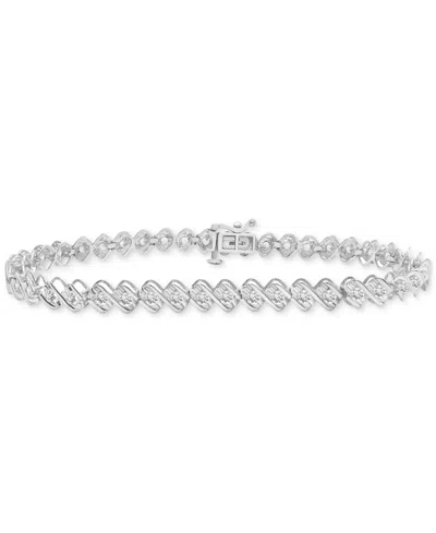 Macy's Diamond Bracelet (2 Ct. T.w.) In 10k White Gold, Created For