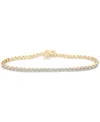 Macy's Diamond Bracelet (2 Ct. T.w.) In 10k Yellow Gold, Exclusively At  In Yellow Gold