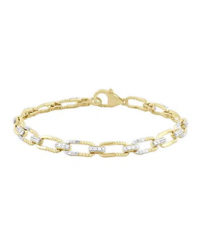 Macy's Diamond Bracelet (3/4 Ct. T.w.) In 14k Yellow Gold With White Rhodium