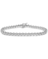 Macy's Diamond Bracelet Collection 1 7 8 Ct. T.w. 2 1 2 Ct. T.w. In 14k White Or Yellow Gold 6 1 2 To 9 In Metallic