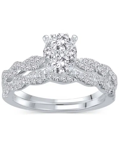 Macy's Diamond Braid-inspired Bridal Set (1 Ct. T.w.) In 14k White Gold