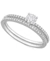 Macy's Diamond Bridal Ring Set (1/2 Ct. T.w.) In 14k White Gold In White Gold