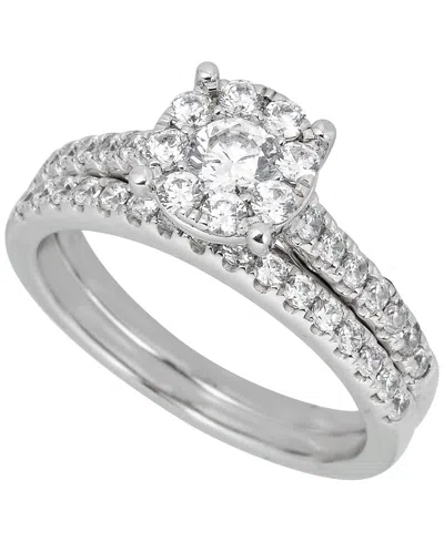 Macy's Diamond Bridal Set (1 Ct. T.w.) In 14k White Gold In Metallic