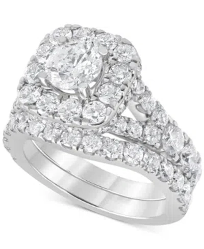 Macy's Diamond Bridal Set (4 Ct. T.w.) In 14k White, Yellow Or Rose Gold In White Gold