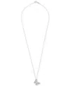 Macy's Diamond Butterfly 18" Pendant Necklace (1/10 Ct. T.w.) In Sterling Silver, Created For  In Sterling Silver