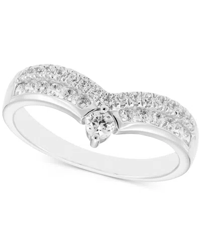 Macy's Diamond Chevron Band (1/2 Ct. T.w.) In 14k White Gold