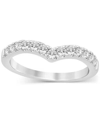 Macy's Diamond Chevron Ring (1/2 Ct. T.w.) In 14k White Or Yellow Gold In White Gold