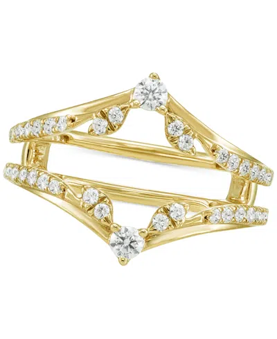 Macy's Diamond Chevron Ring Guard Enhancer (1/2 Ct. T.w.) In 14k Gold In Yellow Gold