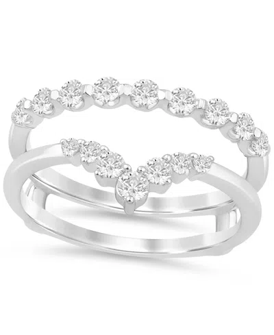 Macy's Diamond Chevron Ring Guard Enhancer (5/8 Ct. T.w.) In 14k White Gold