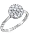 Macy's Diamond Circle Cluster Ring (1/2 Ct. T.w.) In 10k White Gold In White Gold