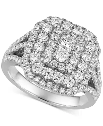 Macy's Diamond Cluster Engagement Ring (1-3/4 Ct. T.w) In 14k White Gold