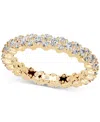 Macy's Diamond Cluster Eternity Band (1 Ct. T.w.) In Platinum Or 14k Gold In Gold