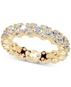 Macy's Diamond Cluster Eternity Band (1 Ct. T.w.) In Platinum Or 14k Gold In Gold