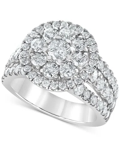 Macy's Diamond Cluster Halo Ring (3 Ct. T.w.) In 10k White Gold