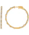Macy's Diamond Cluster Hoop Earrings (1-1/2 Ct. T.w.) In 14k Gold In Yellow Gold