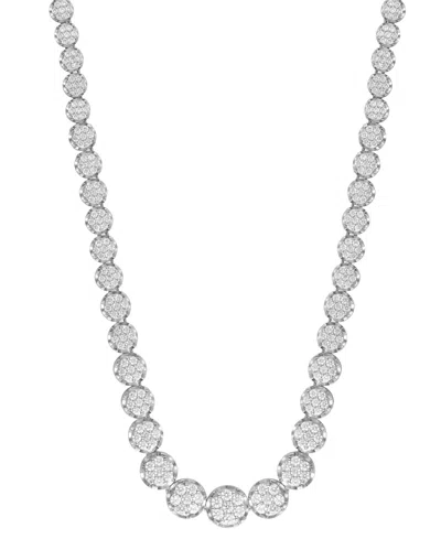 Macy's Diamond Cluster Necklace (5 Ct. T.w.) In 14k White Gold