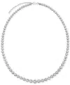 Macy's Diamond Collar Necklace (1/2 Ct. T.w.) In Sterling Silver, 16-1/2" + 2" Extender In Sterling Silver