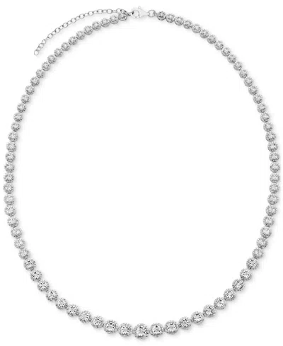 Macy's Diamond Collar Necklace (1/2 Ct. T.w.) In Sterling Silver, 16-1/2" + 2" Extender
