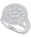 Macy's Diamond Concentric Circle Cluster Ring (2 Ct. T.w.) In 10k White Gold In White Gold