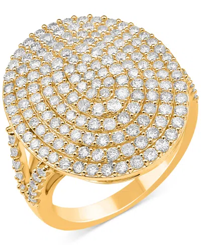 Macy's Diamond Concentric Circle Cluster Statement Ring (1 Ct. T.w.) In 14k Gold In Yellow Gold