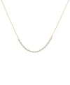 Macy's Diamond Curved Bar Collar Necklace (1-1/2 Ct. T.w.) In 14k White Or Yellow Gold, 16" + 2" Extender In Yellow Gold