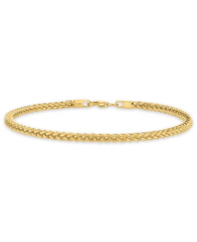 Macy's Diamond Cut Palmier Chain Bracelet In 10k Yellow Gold