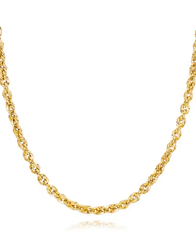 Macy's Diamond Cut Rope, 22" Chain Necklace (3-3/4mm) In 14k Gold, Made In Italy In Yellow Gold