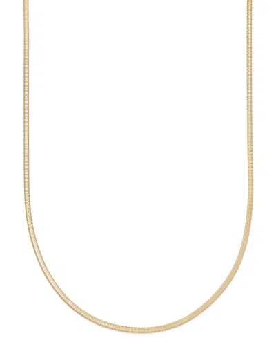Macy's Diamond Cut Snake Chain 18" Necklace (3mm) In 10k Yellow Gold