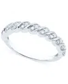 Macy's Diamond Diagonal Ring (1/6 Ct. T.w.) In Sterling Silver In Sterling Silver