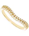 MACY'S DIAMOND DOUBLE ROW CONTOUR BAND (1/4 CT. T.W.) IN 14K GOLD